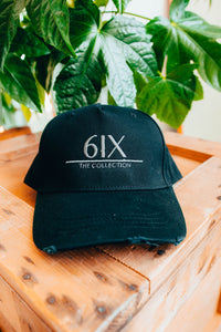 6IX LOGO CAP BLACK W/ GREY CONTRASTING - 6IX Collection 