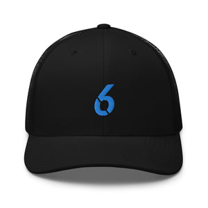 TRUCKER CAP BLUE 6 LOGO - 6IX Collection 